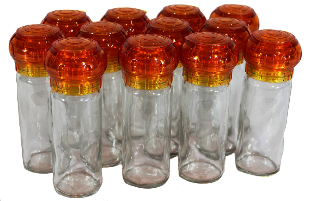 4 oz Glass Spice Bottle with Plastic Grinder Tops