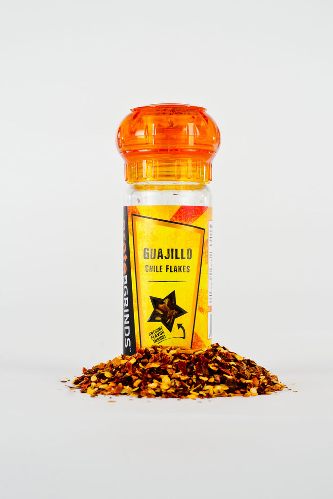 Guajillo Chile Flakes Grate Grinds
